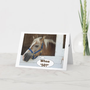 CARTE PARLER DE CHEVAL DIRE QUOA-50 ? JOLI ANNIVERSAIRE