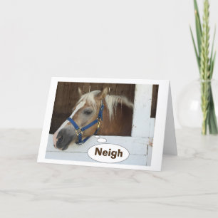 CARTE PARLER DE HORSE DIT NEIGH-TU COMBIEN D'ÂGE ?