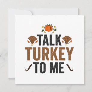 Carte Parlez de Turquie à moi drôle Thanksgiving cadeau 
