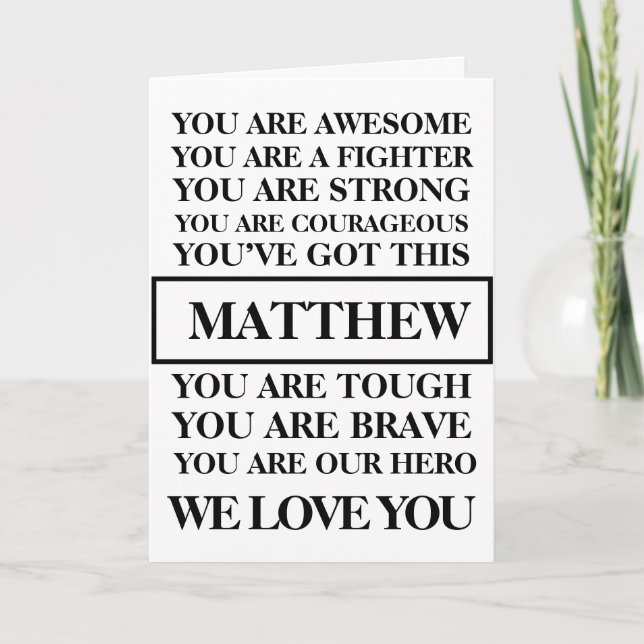 Carte Paroles D'Encouragement S'Améliorent Bientôt Perso (Devant)
