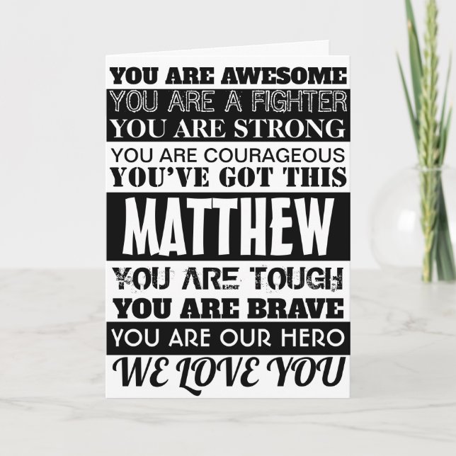 Carte Paroles D'Encouragement S'Apprécient Bientôt Noir  (Devant)