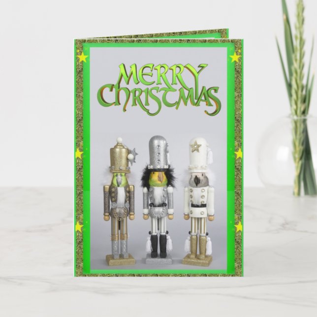 Carte Parrot Nutcracker Christmas Card (Devant)