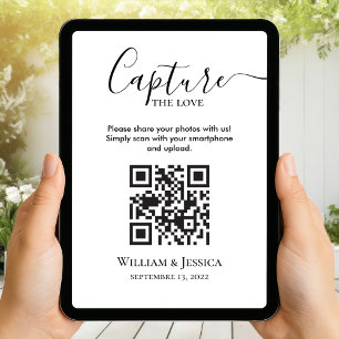 Carte Partagez les photos de mariage avec le code QR
