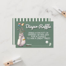 Carte Parte Golf Diaper Raffle