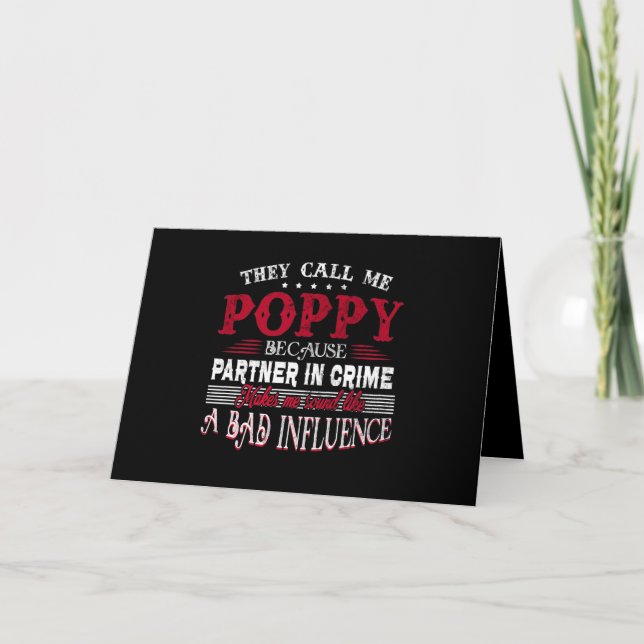 Carte Partenaire de They Call Me Poppy Because (Devant)