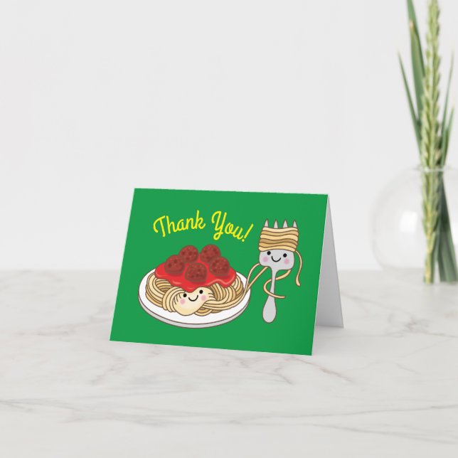 Carte Parti Anniversaire de enfant de Cute Spaghetti Kaw (Devant)