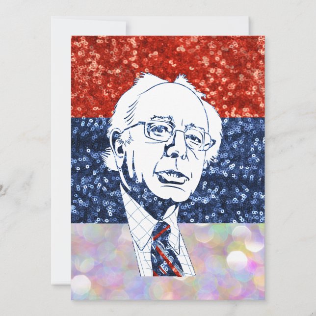Carte parties scintillant bernie sanders (Devant)