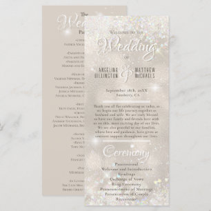 Carte Parties scintillant Champagne Glamour Luxury Weddi