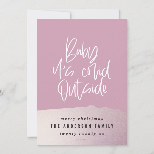 Carte Parties scintillant classe bébé son covid en dehor (Devant)