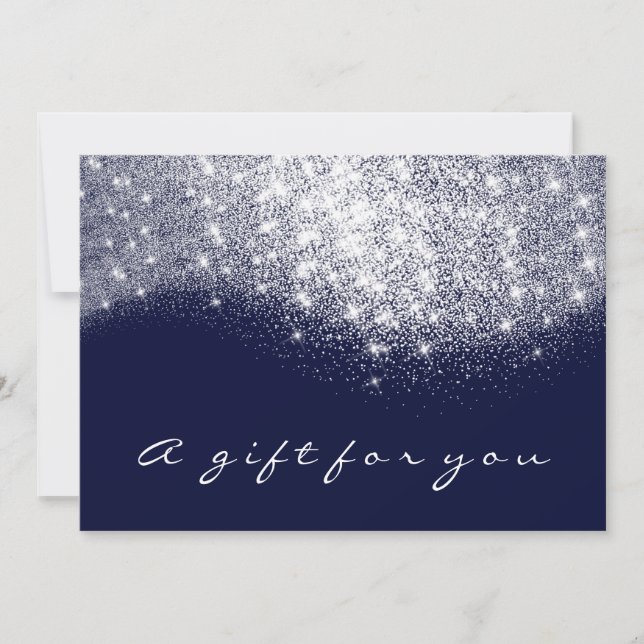 Carte Parties scintillant de certificat cadeau Silver Gr (Devant)