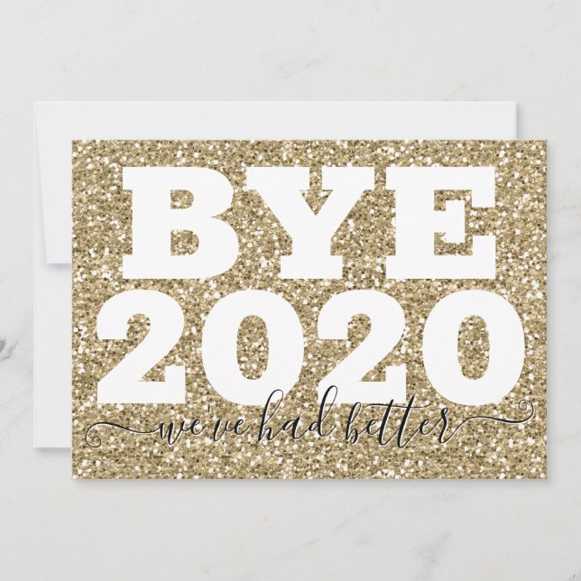 Carte Parties scintillant d'or d'ici 2020 Nous avons eu  (Devant)