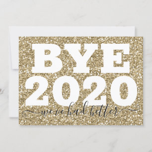 Carte Parties scintillant d'or d'ici 2020 Nous avons eu 