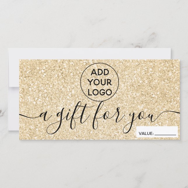Carte Parties scintillant d'or moderne scintille logo ce (Devant)