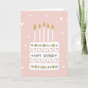 Carte Parties scintillant Gold Pastel Illustration de gâ