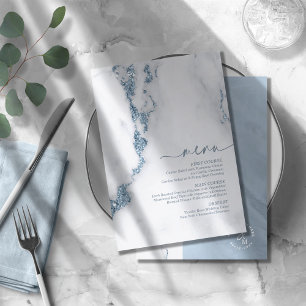 Carte Parties scintillant moderne en marbre Mariage Dust