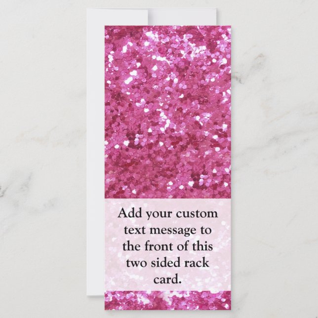 Carte Parties scintillant rose chaud (Devant)