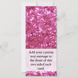 Carte Parties scintillant rose chaud