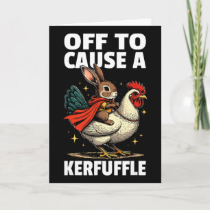 Carte Partir pour causer un chahut Funny Meme Bunny Pâqu