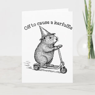 Carte Partir pour causer une agitation, Funny Groundhog 