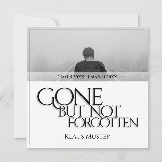 Carte Partis, mais pas oubliés - brillants (Devant)