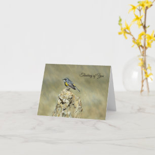 Carte Paruline à croupion jaune - Pensée pour vous