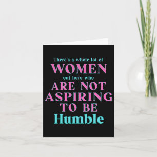 Carte Pas aspirer à être humble Kamala Harris Message fé