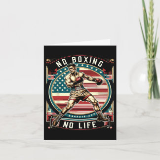 Carte Pas de boxe Pas de vie Homme Américain Boxe