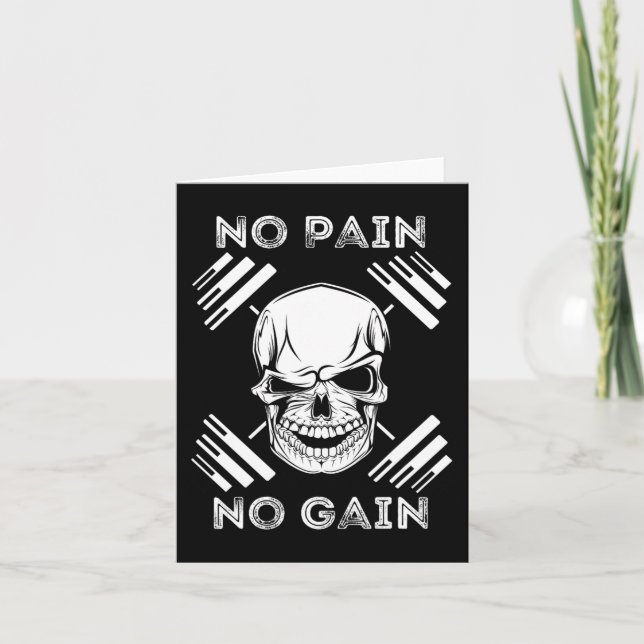 Carte Pas de douleur Pas de gain - Exercice d'entraîneme (Devant)