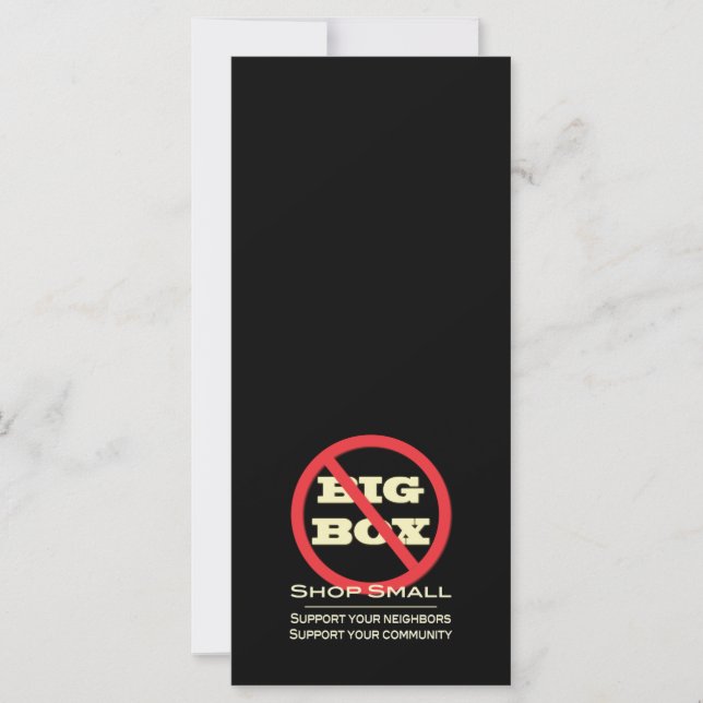 Carte Pas de grandes boîtes ! (Devant)