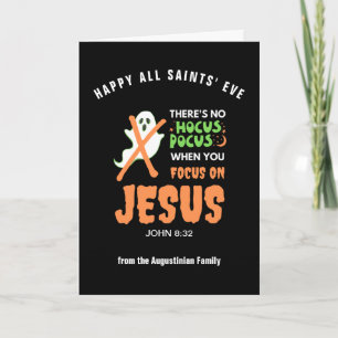Carte PAS DE HOCUS POCUS Christian Halloween