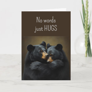 Carte Pas de mots juste des câlins Ours des câlins aussi