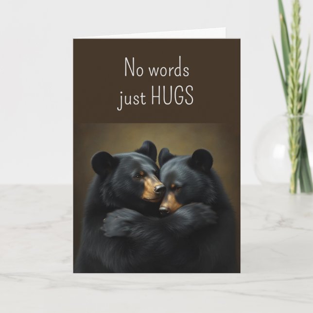 Carte Pas de mots juste des câlins Ours des câlins aussi (Devant)