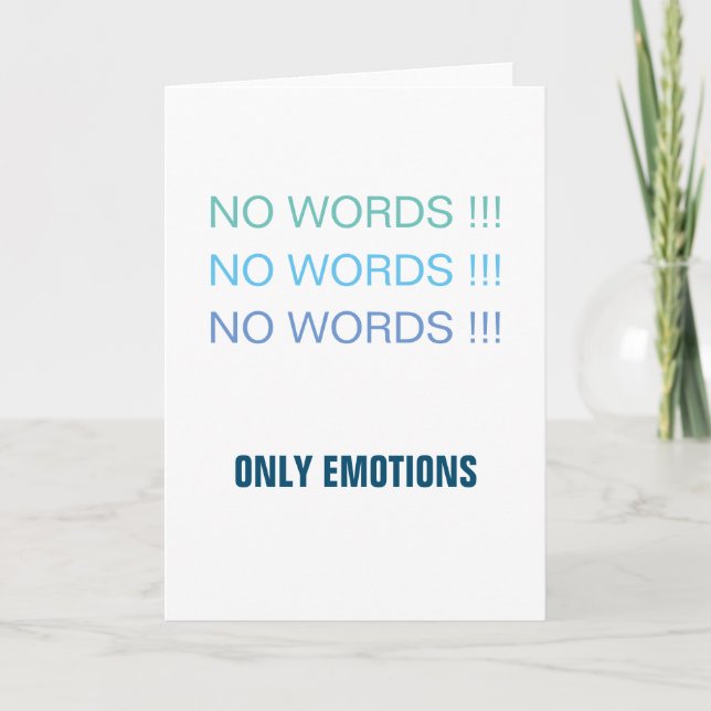Carte Pas de mots seulement émotions (Devant)