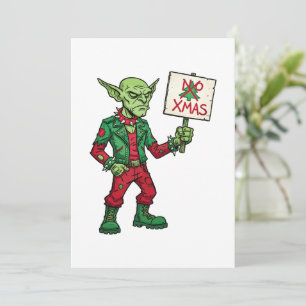 Carte Pas de Noël – Style d'alien rebelle