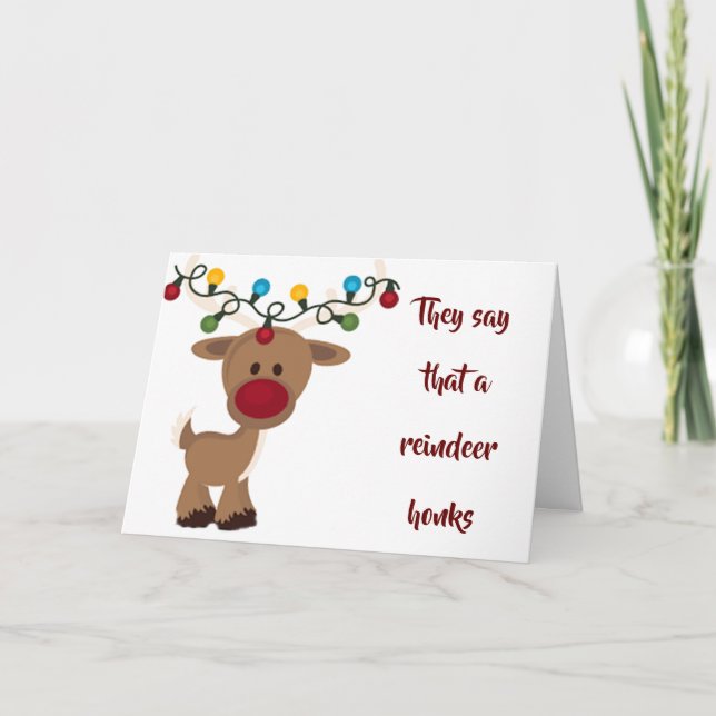 CARTE PAS DE RÉINDEUR DE HONNÊTE ICI - IL PARLE DE NOËL (Devant)