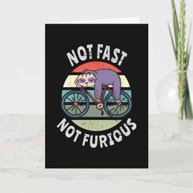 Carte Pas Fast Not Furious paresseux vélo de couchage (Devant)