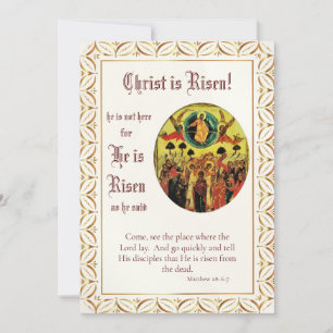 Carte Pascha Pâques Orthodoxe chrétien Ascension Icon