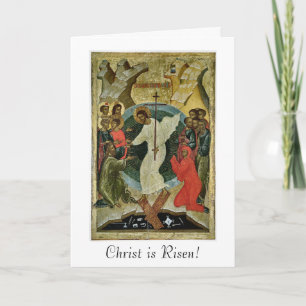 Carte Pascha Pâques Orthodoxe chrétien Icon vacances