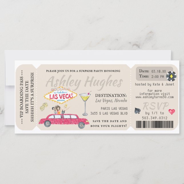 Carte Passe d'embarquement | Destination surprise Annive (Devant)