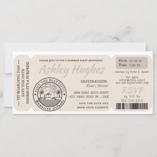 Carte Passe d'embarquement   Destination surprise Annive