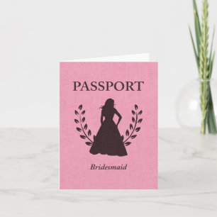 Carte Passeport de demoiselle d'honneur