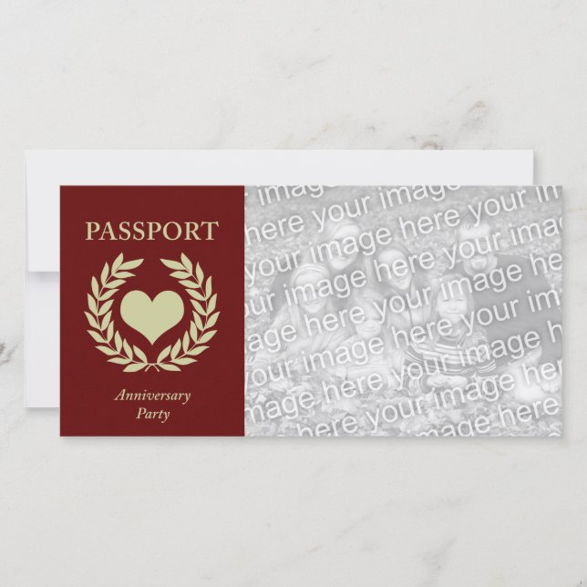 Carte passeport de fête (Devant)