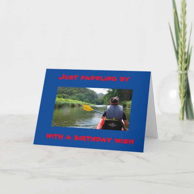 CARTE **PASSER À VOUS SOUHAITER UN JOLI ANNIVERSAIRE** (Devant)