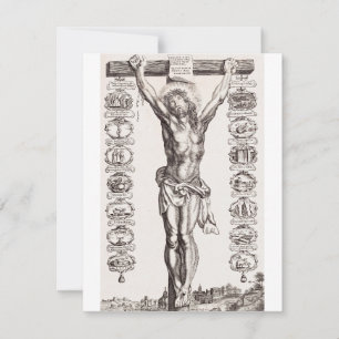 Carte Passion de Jésus crucifixion du Christ