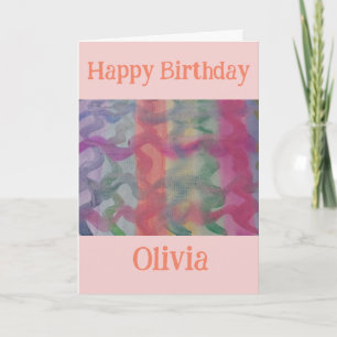 Carte Pastel Art Abstrait Anniversaire