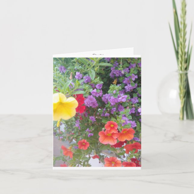 Carte Pastel aux fleurs (Devant)