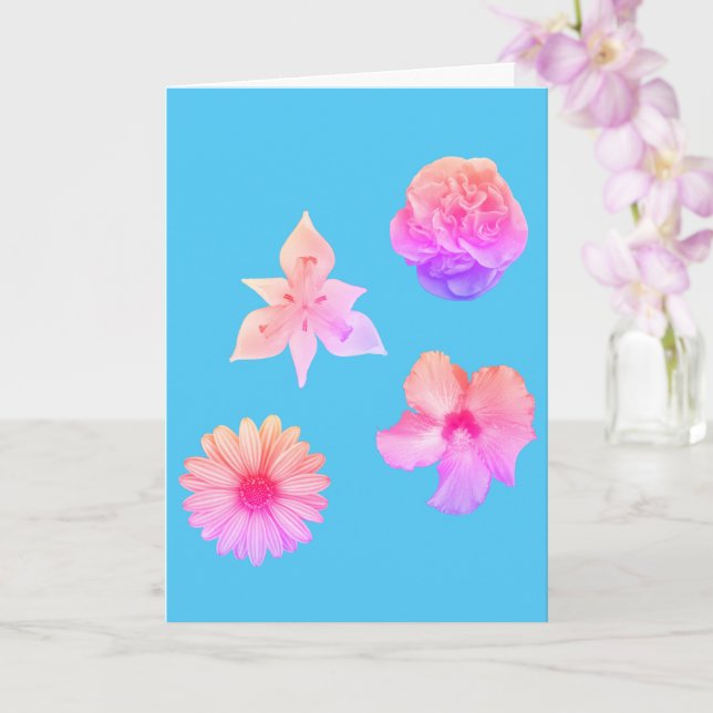Carte Pastel Bouquet Card (Orchidée)