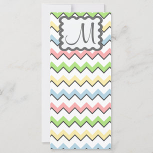 Carte Pastel Chevron avec Monogram de Shirley Taylor