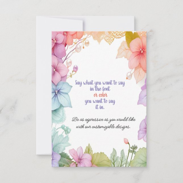 Carte Pastel Floral Card (Devant)
