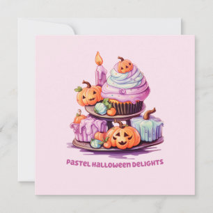 Carte Pastel Halloween Delights - Enchantant gâteau Past